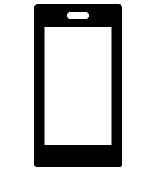 Modern mobile phone design or a rectangular design. 